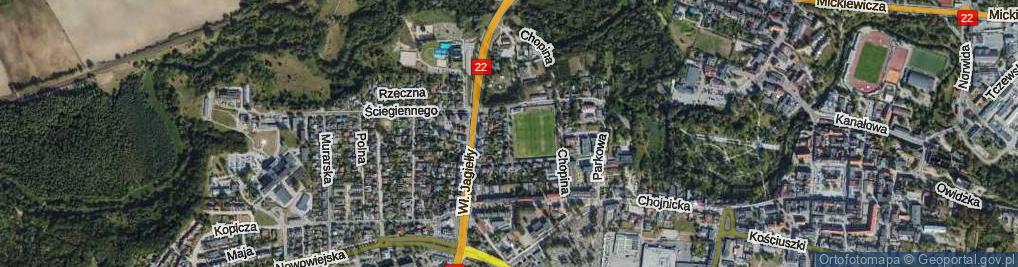 Zdjęcie satelitarne Harcerska ul.